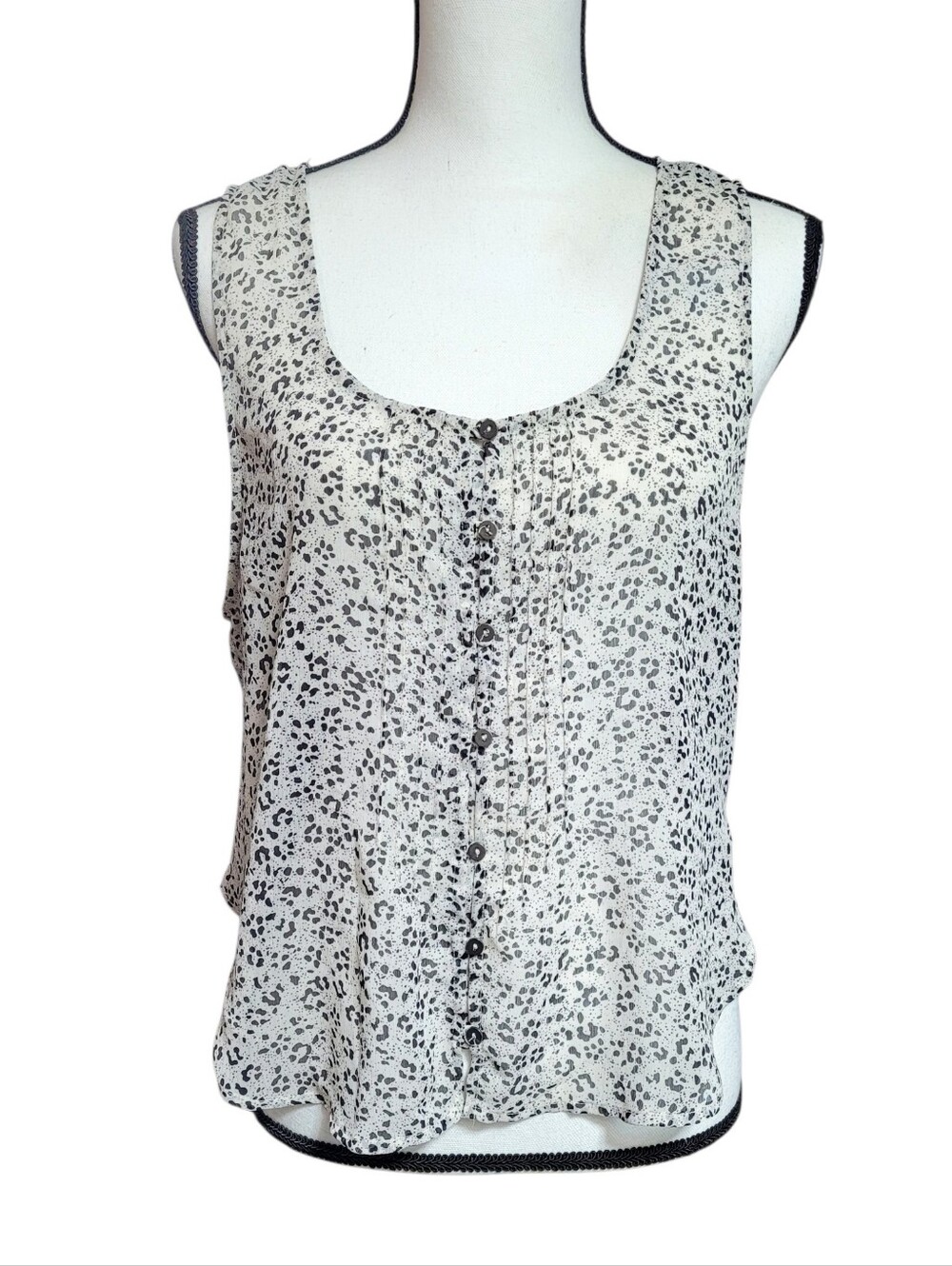 Garage Semi-Sheer Sleeveless Top